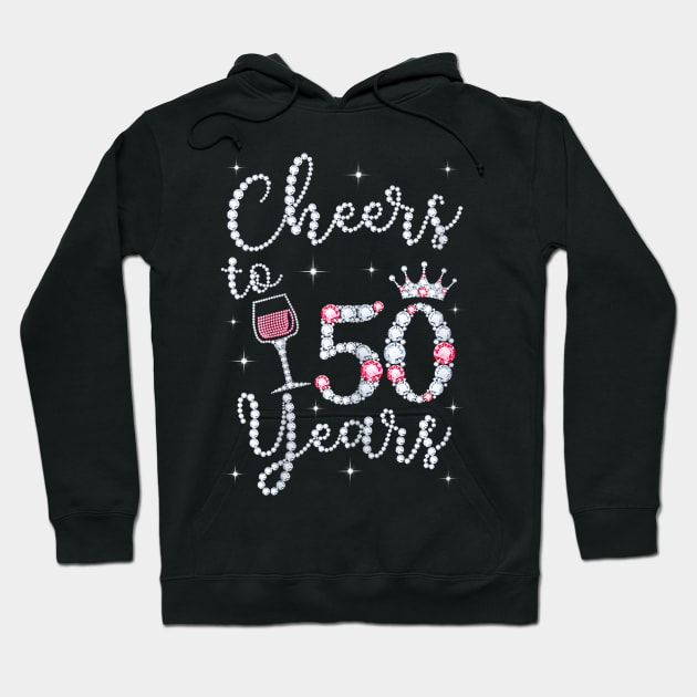 Queen Princess Cheers To 50 Years Old Happy Birthday To Me Hoodie by Cortes1